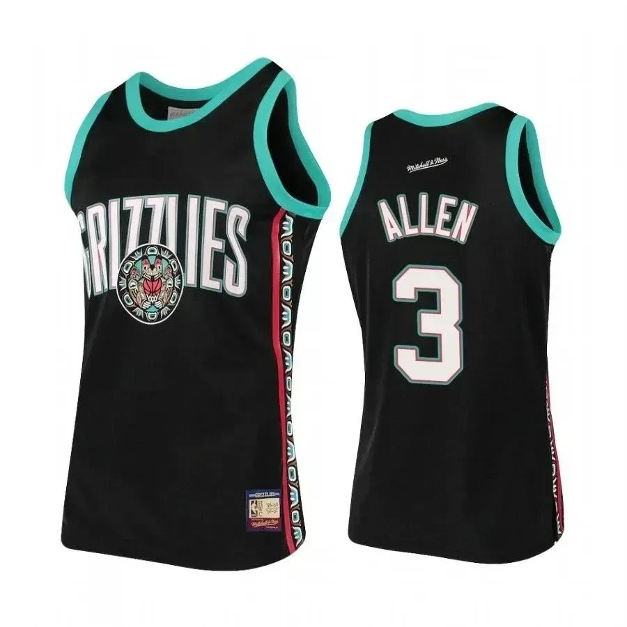 Men's Grayson Allen 3 Memphis Grizzlies Black Hardwood Classics Jersey