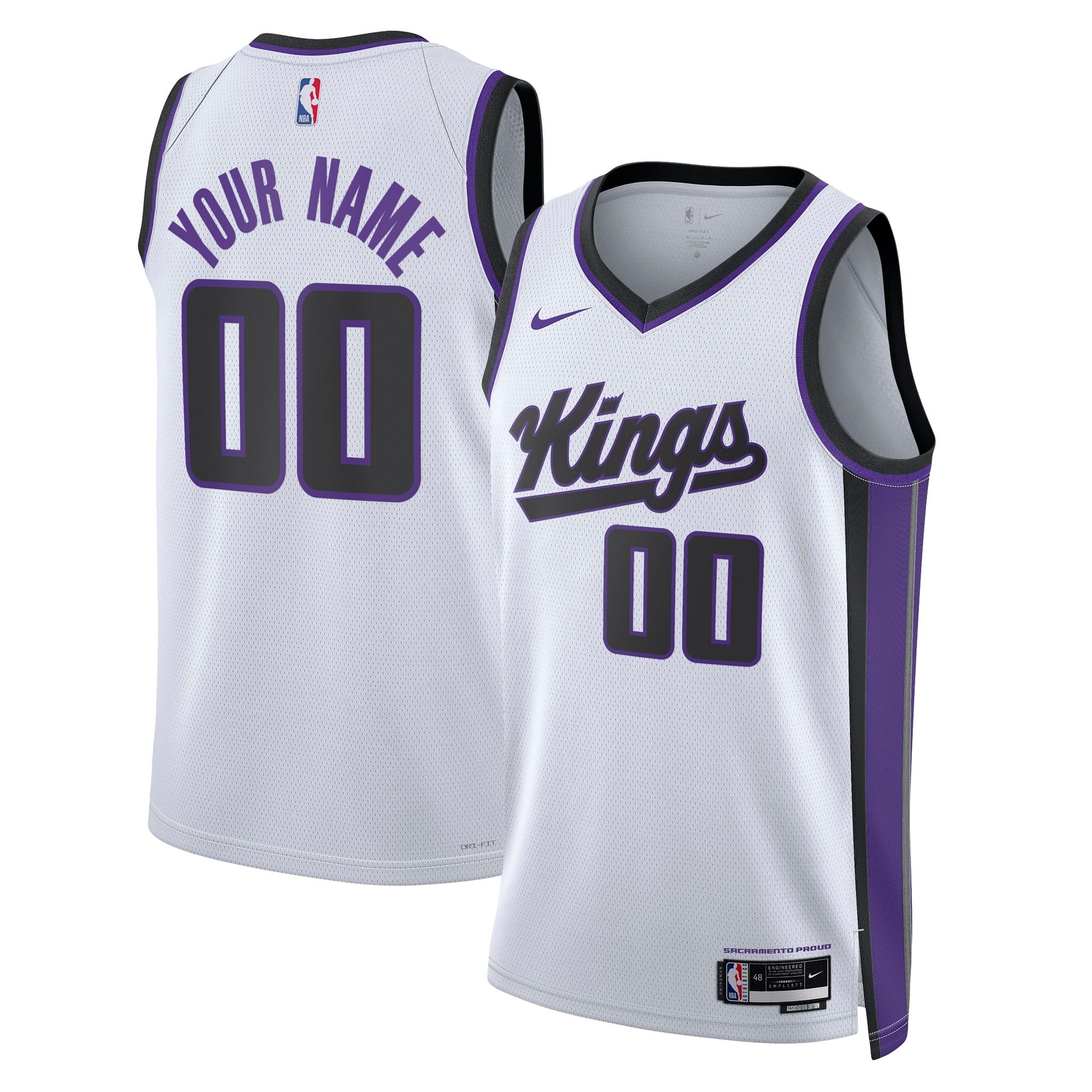 Sacramento Kings Association Swingman Custom Jersey Unisex Multicolor