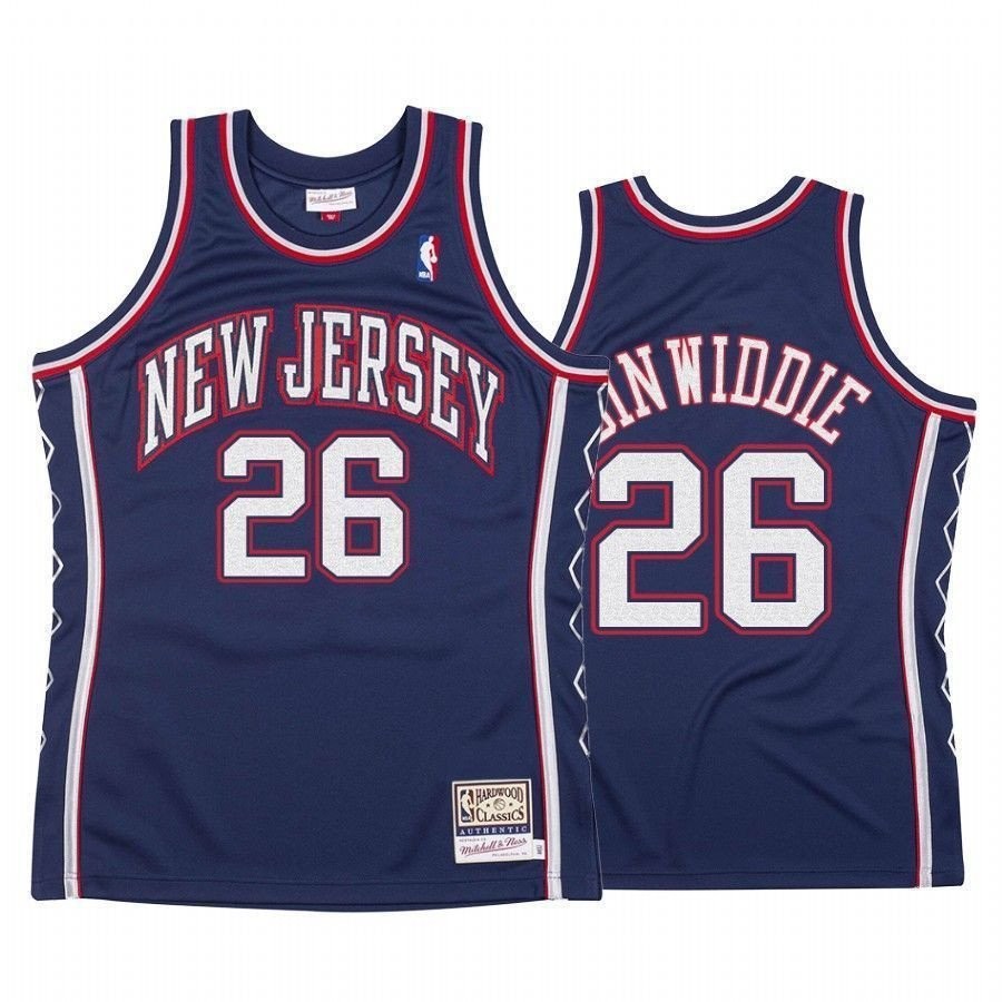 Men's Brooklyn Nets Spencer Dinwiddie 26 Hardwood Classics Jersey Multicolor