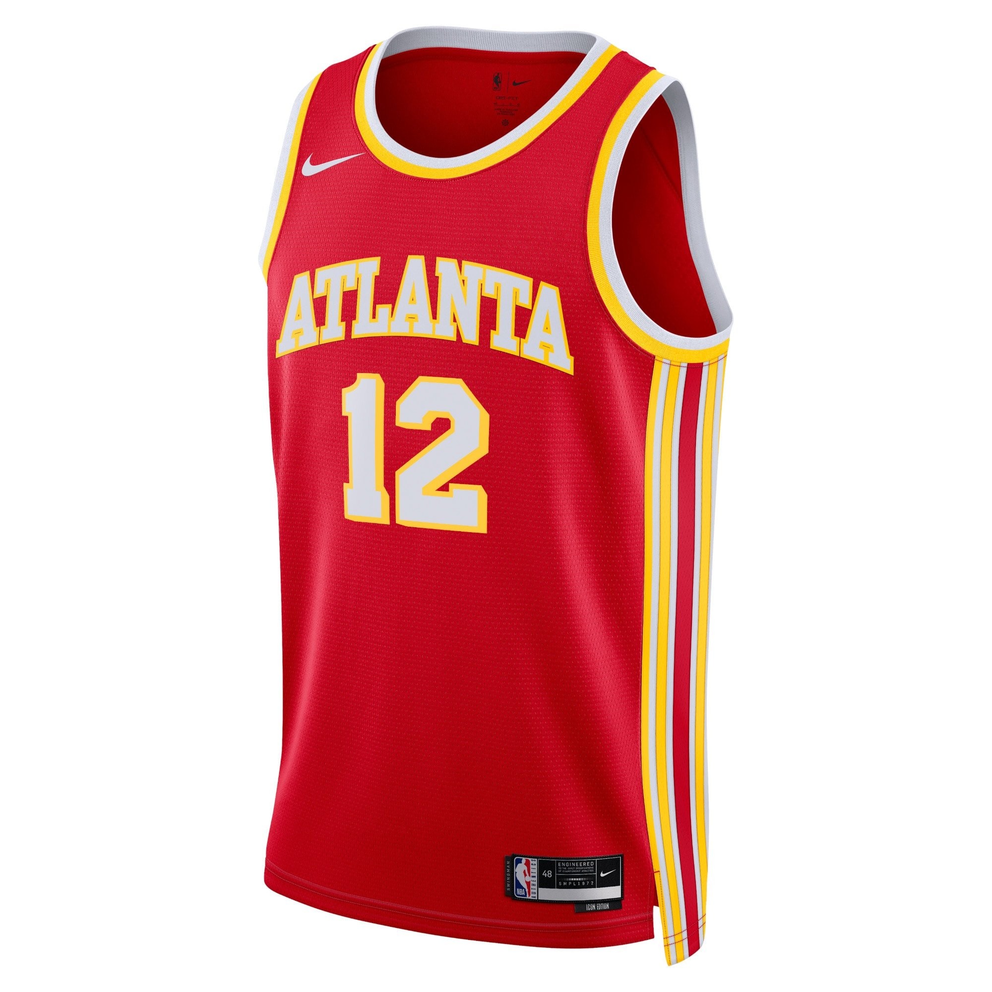 Atlanta Hawks Icon Edition Swingman Jersey Red De'Andre Hunter Unisex