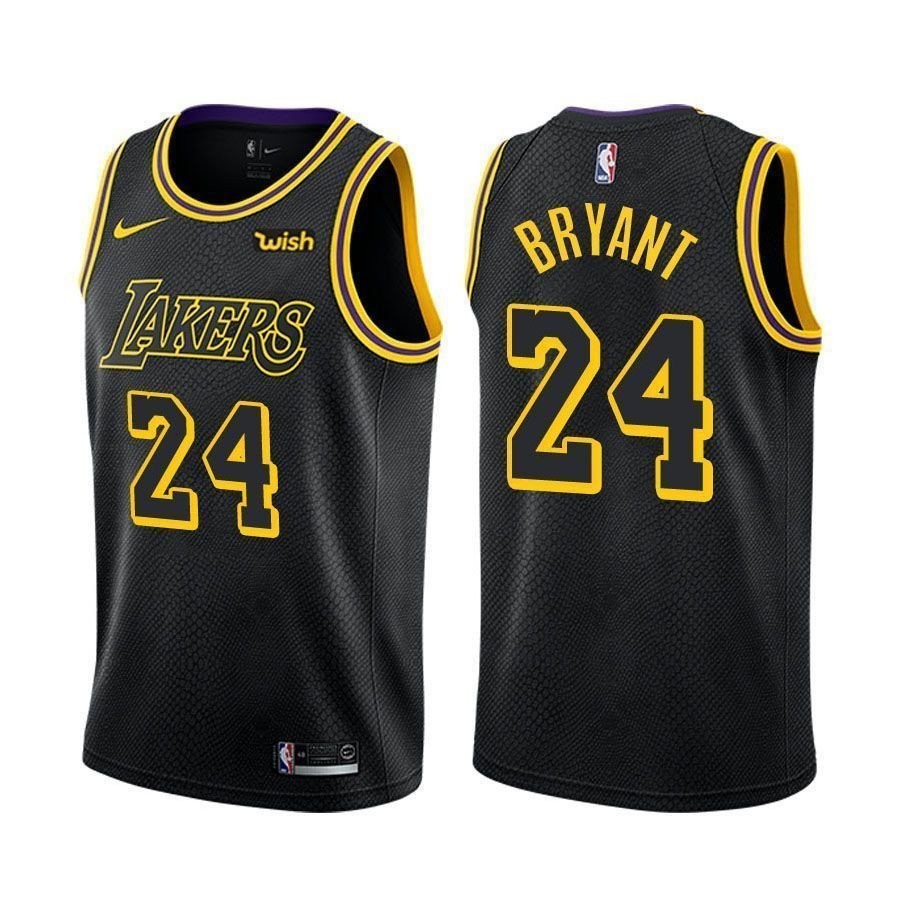Lakers Kobe Bryant #24 Retired Player City Black Jersey - Men's