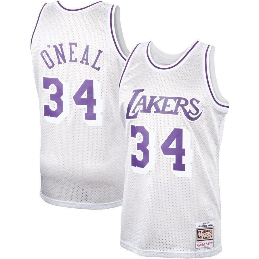 Shaquille O'neal Los Angeles Lakers Mitchell & Ness Hardwood Classics Platinum Swingman Jersey