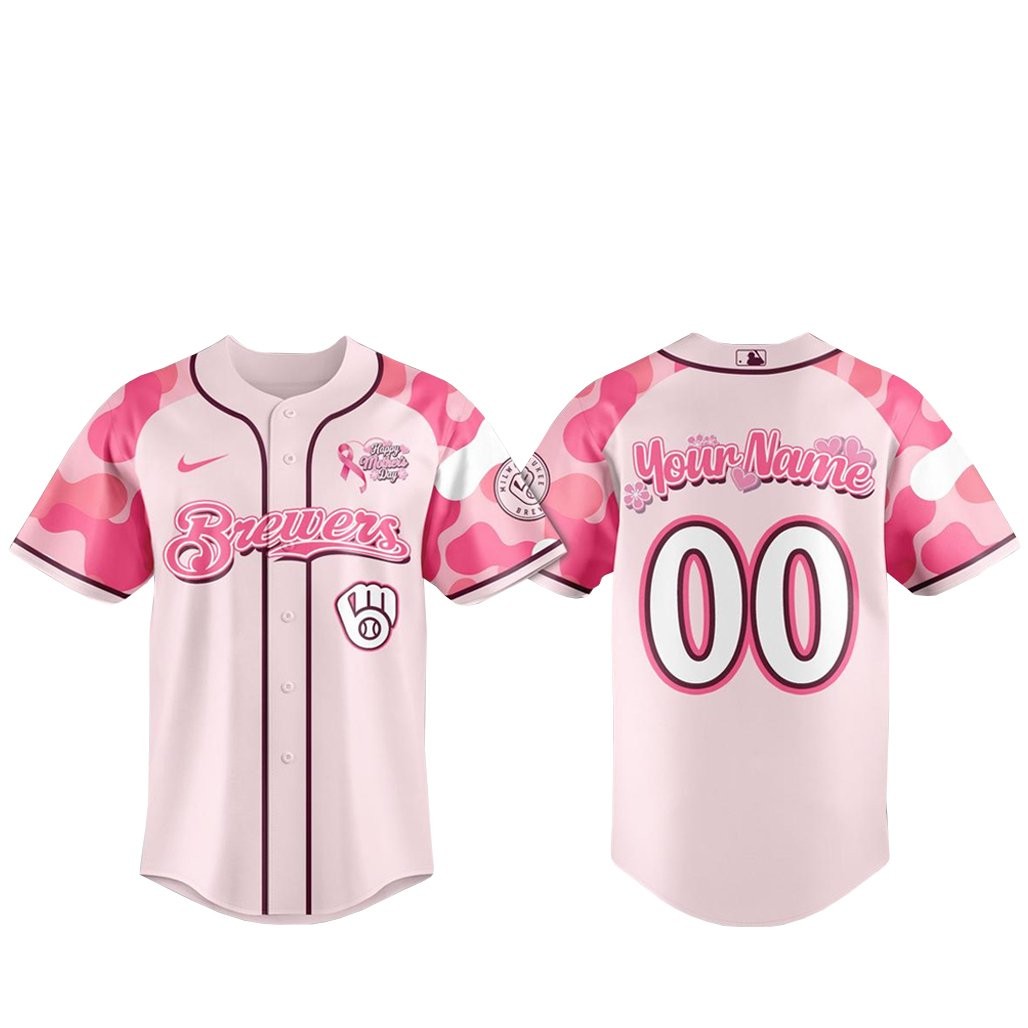 Custom Name and Number Milwaukee Brewers Mother’s Day 2026 Baseball Jersey