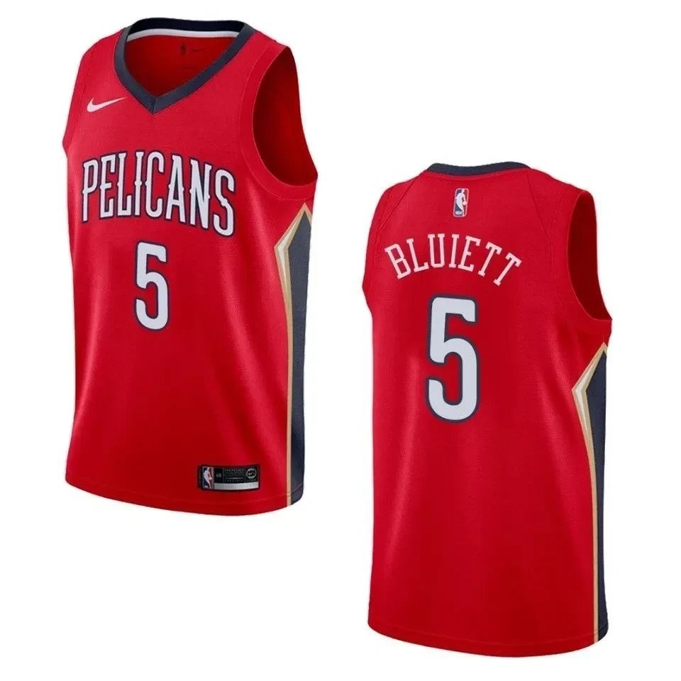 Men's New Orleans Pelicans Trevon Bluiett 5 Statement Swingman Jersey Red