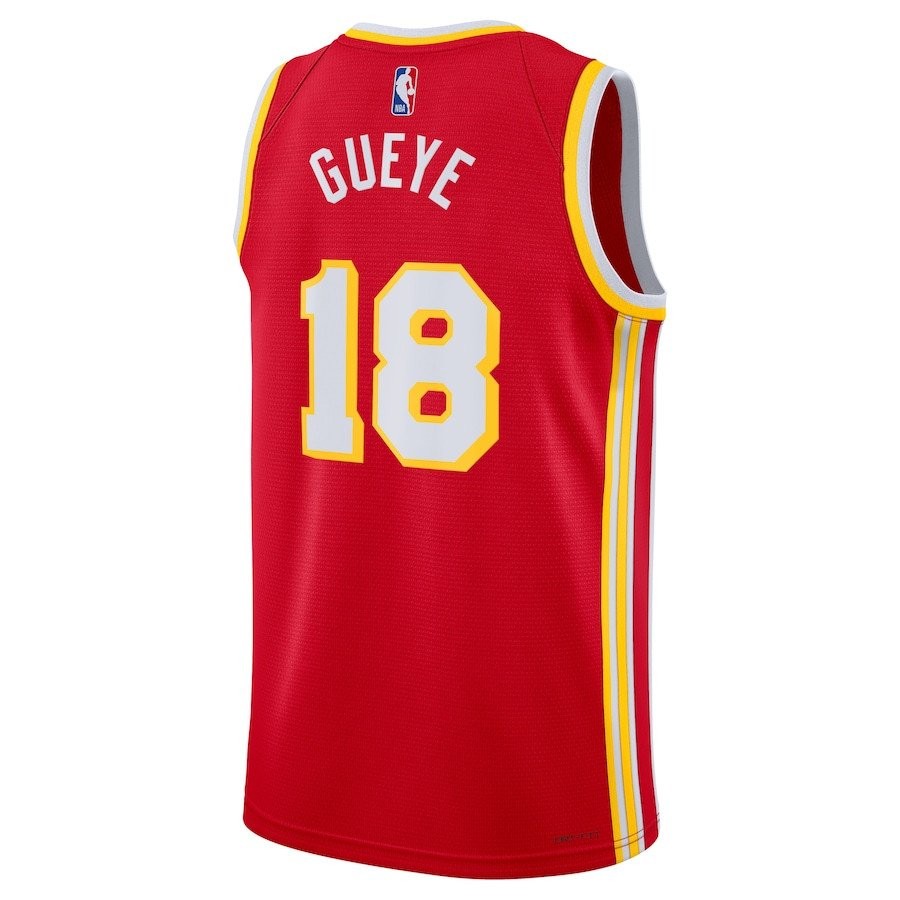 Mouhamed Gueye 18 Atlanta Hawks Unisex Swingman Jersey Icon Edition Red - Image 3