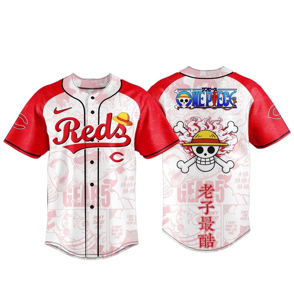 Cincinnati Reds x One Piece Night 2026 Game Baseball Jersey