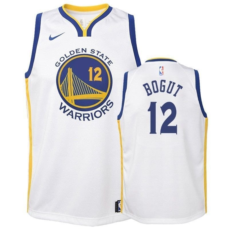 Youth Warriors Andrew Bogut 12 Association White Jersey - Unisex Polyester Athletic Wear