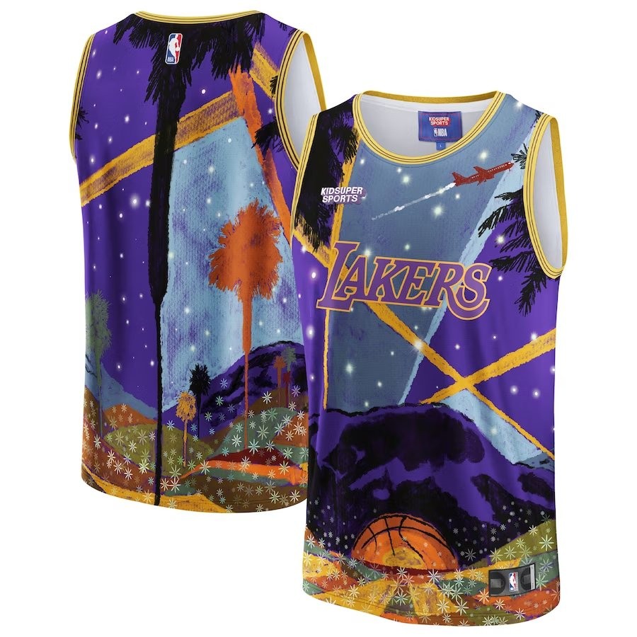 Los Angeles Lakers NBA & KidSuper Studios Unisex Hometown Jersey - Purple