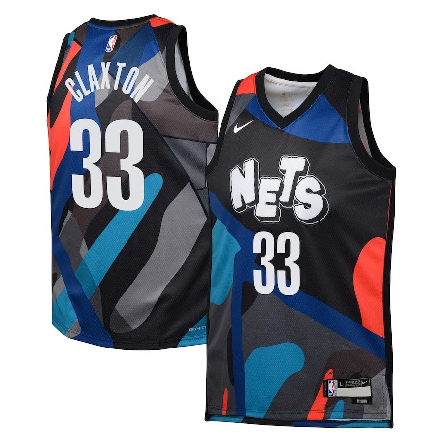 Nic Claxton 33 Brooklyn Nets 2023/24 City Edition Swingman Youth Jersey Black