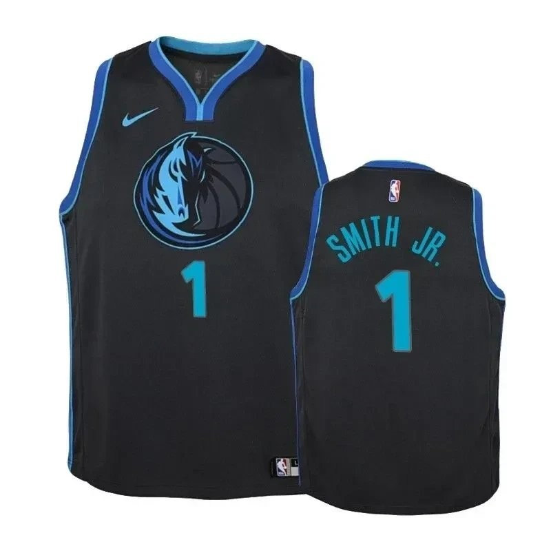 Youth Mavericks Dennis Smith Jr. #1 City Anthracite Jersey Unisex S-3XL