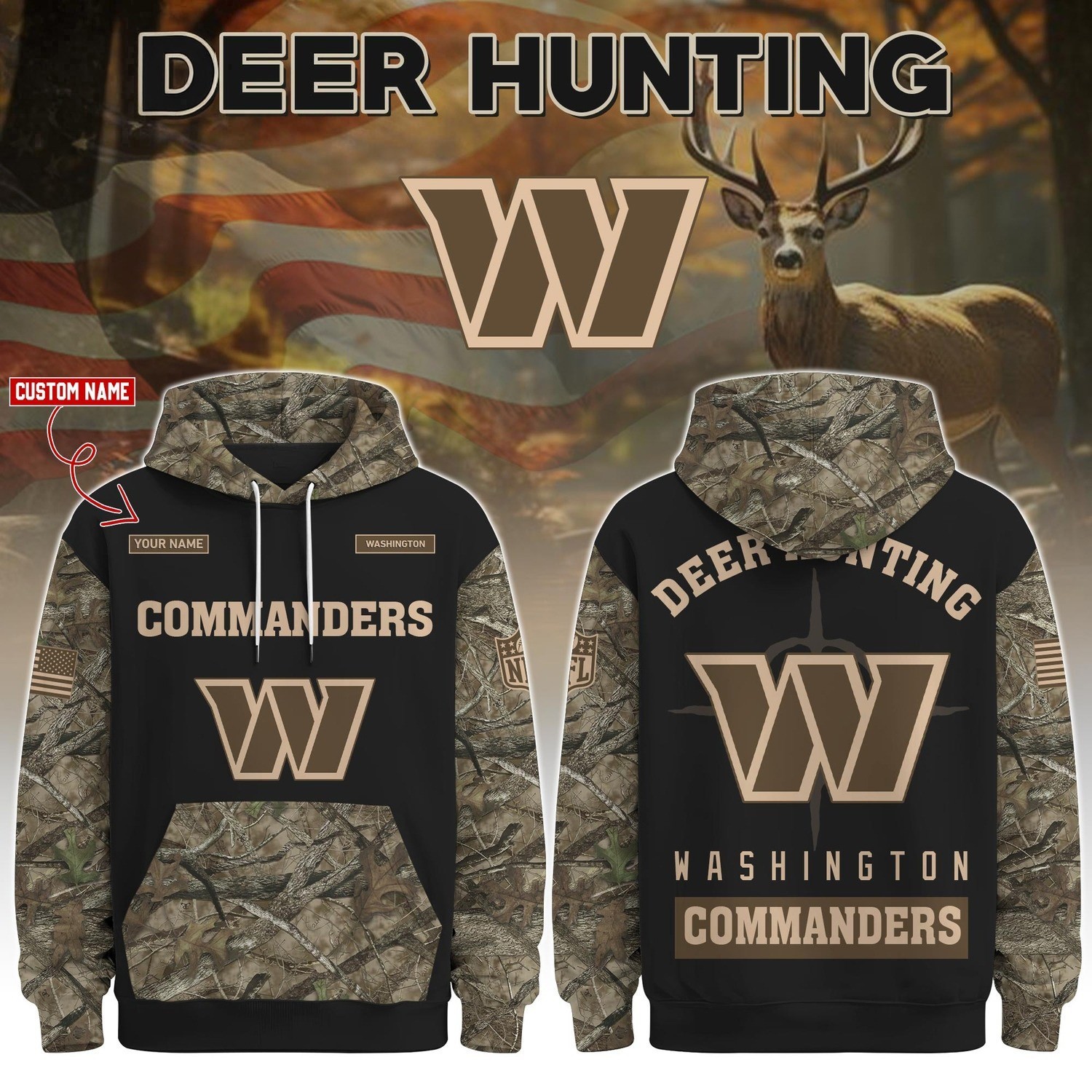 Musemora - Unisex Washington Commanders Hoodie - Game Day