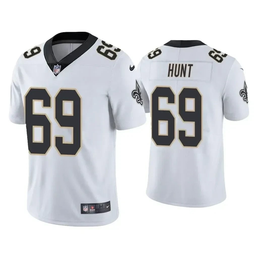 Men's Vapor Margus Hunt Saints White Jersey - 100% Polyester Breathable Sports Jersey