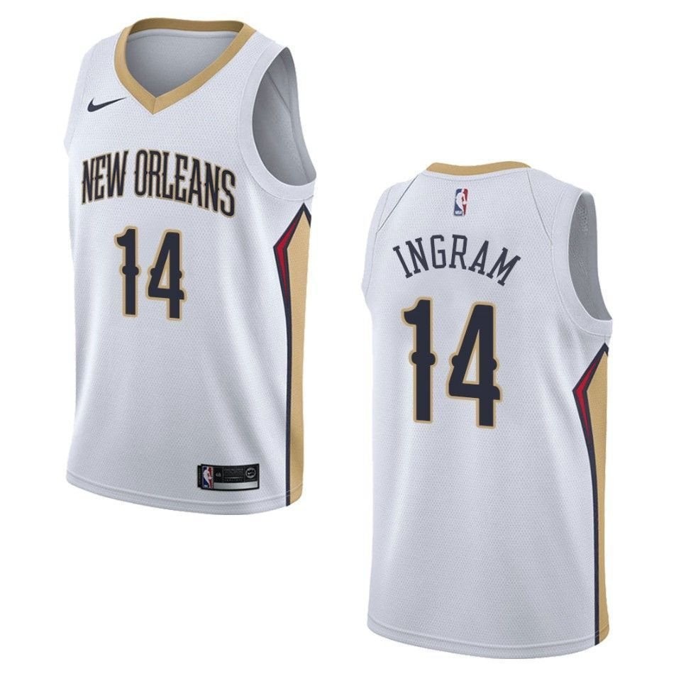 Men's New Orleans Pelicans Brandon Ingram #14 Association Swingman Jersey White