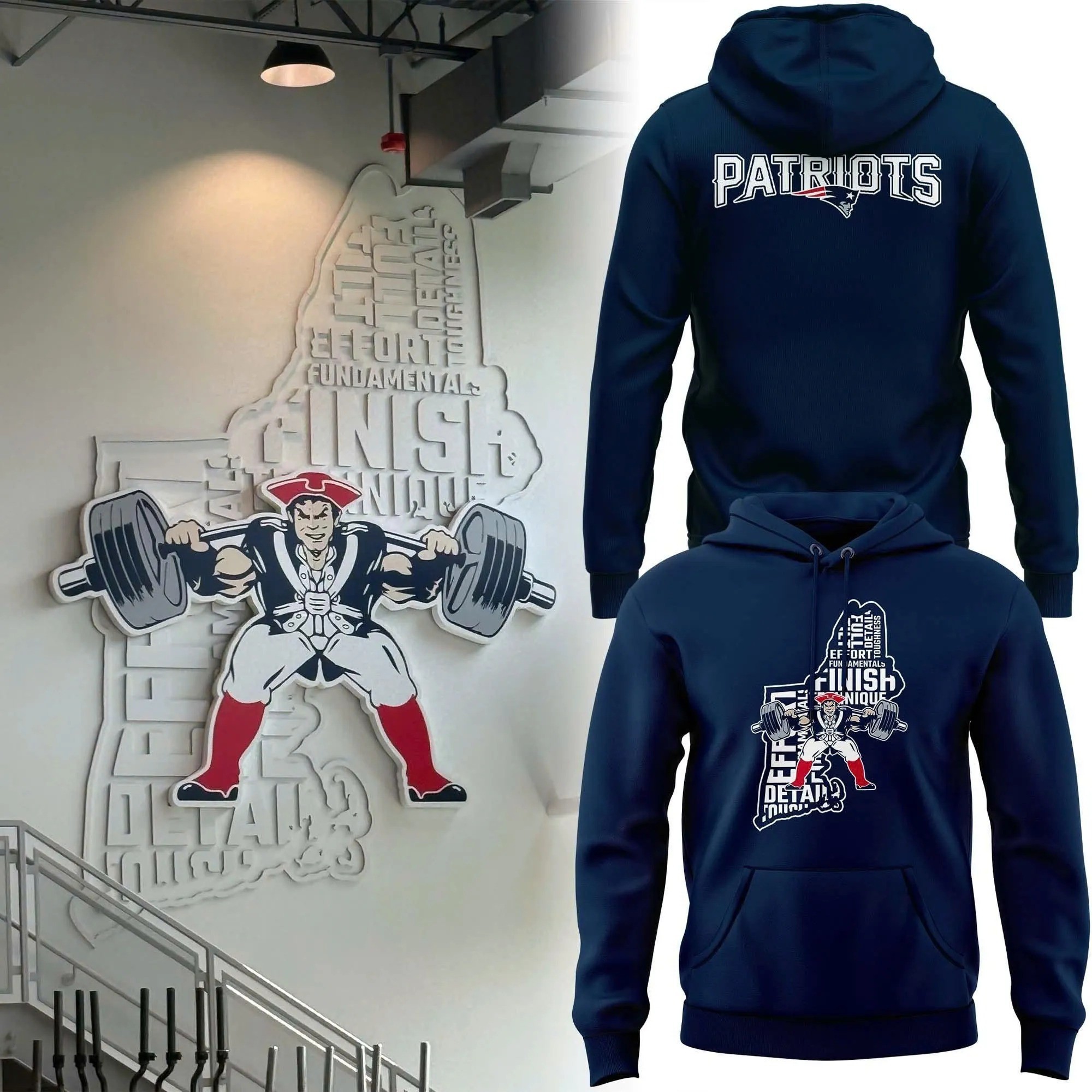 Musemora - Unisex New England Patriots Hoodie - Football