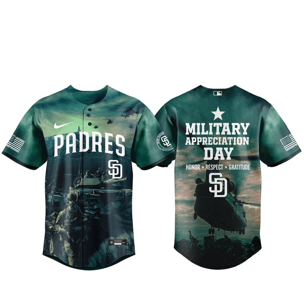 San Diego Padres Military Appreciation Day 2026 Baseball Jersey