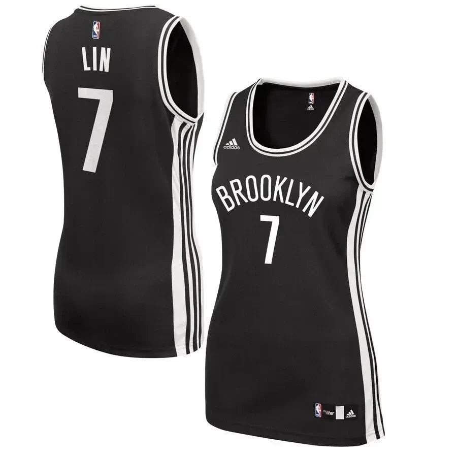 Jeremy Lin Brooklyn Nets Women's Road Jersey - Black
