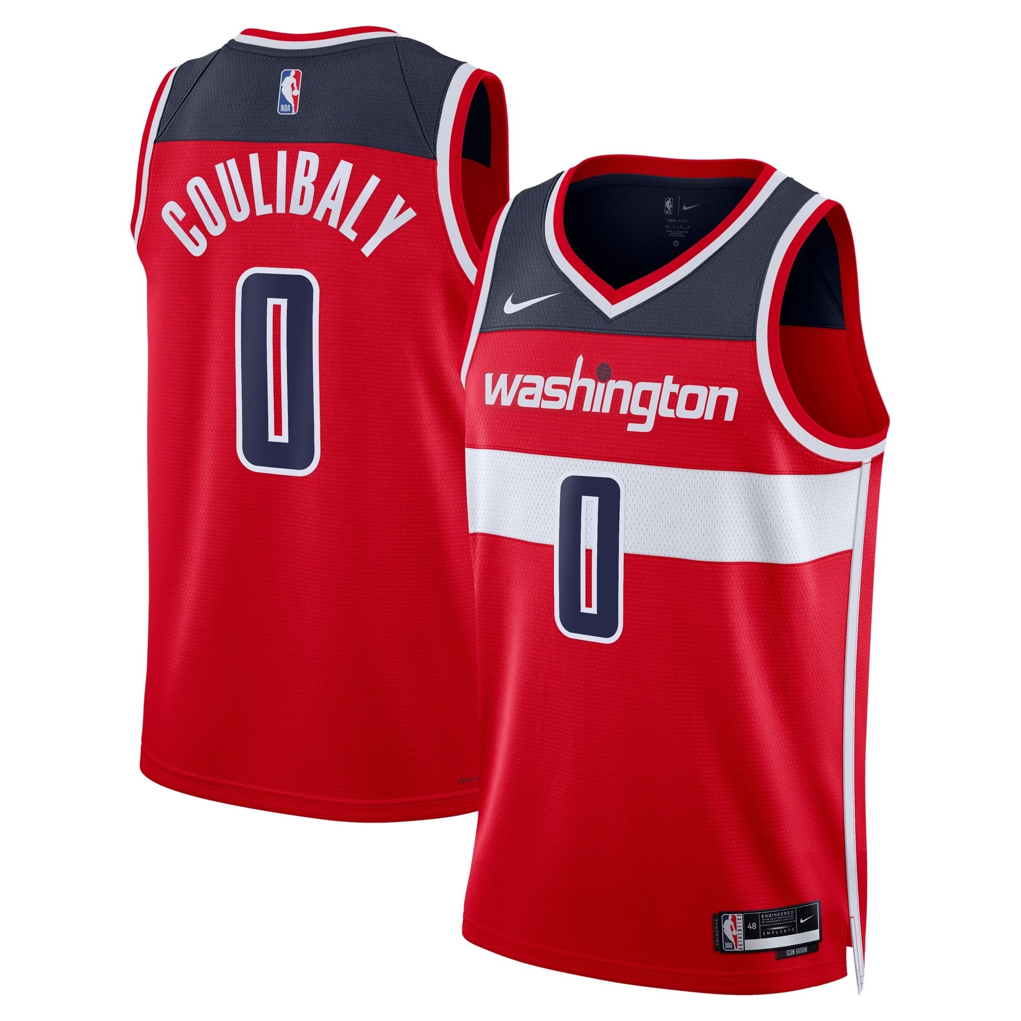 Washington Wizards Icon Edition Swingman Jersey Red Bilal Coulibaly Unisex