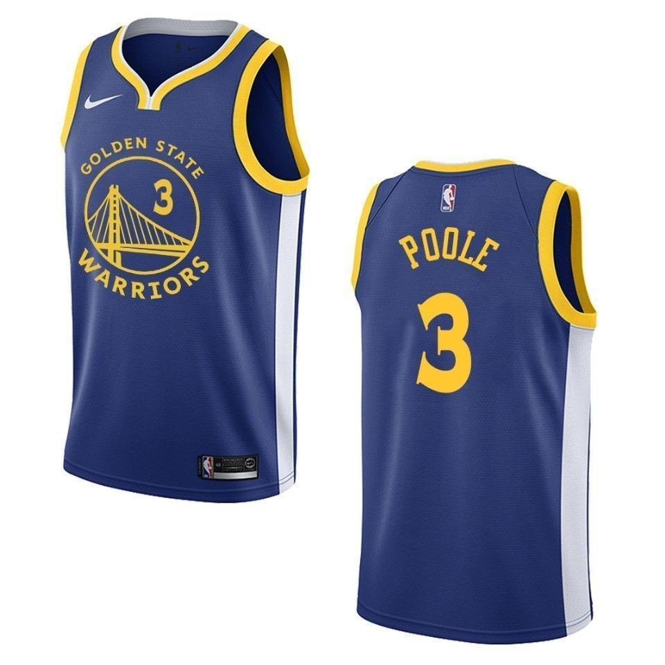 Men's Golden State Warriors 3 Jordan Poole Icon Swingman Jersey - Royal