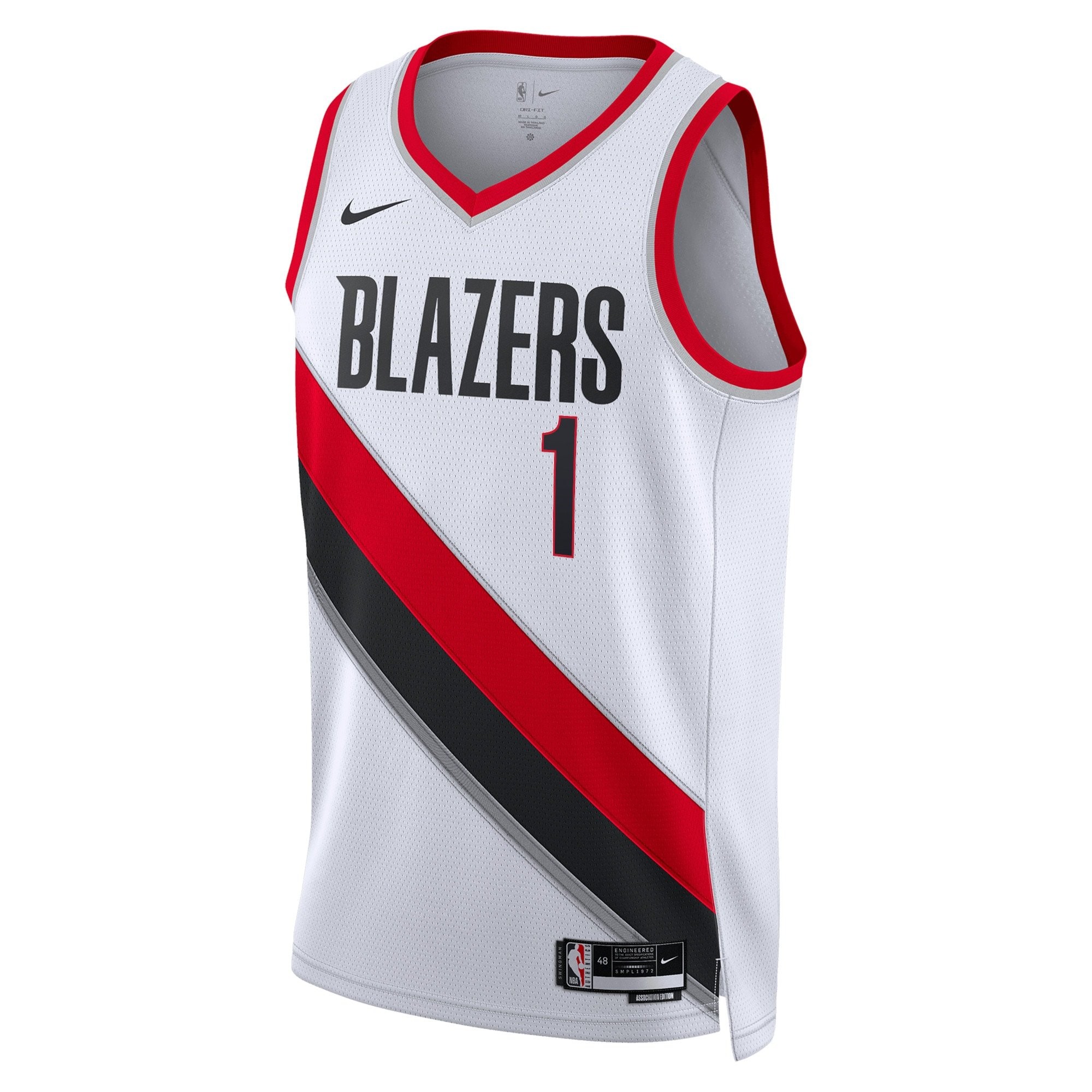 Portland Trail Blazers Association Edition Swingman Jersey White Anfernee Simons Unisex