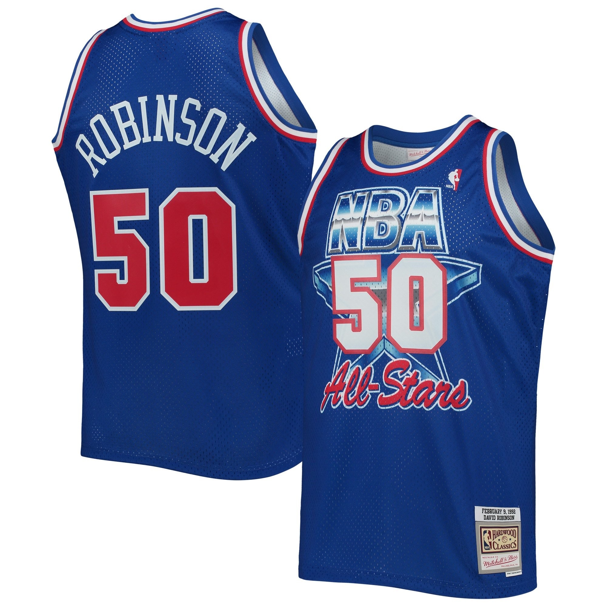 Men's Mitchell & Ness David Robinson Royal Western Conference 1992 NBA All-Star Swingman Jersey