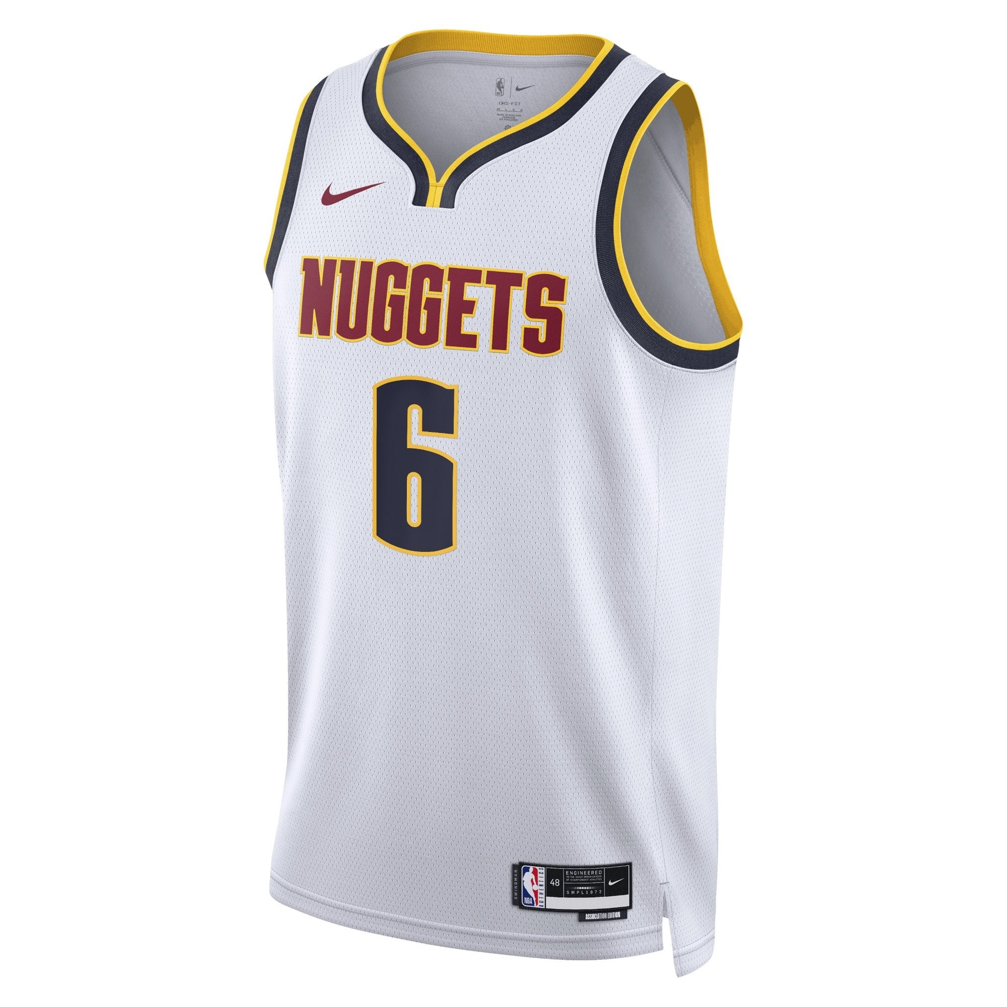 Denver Nuggets Association Edition Swingman Jersey White DeAndre Jordan Unisex
