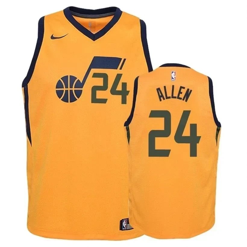 Youth Jazz Grayson Allen 24 Statet Yellow Jersey