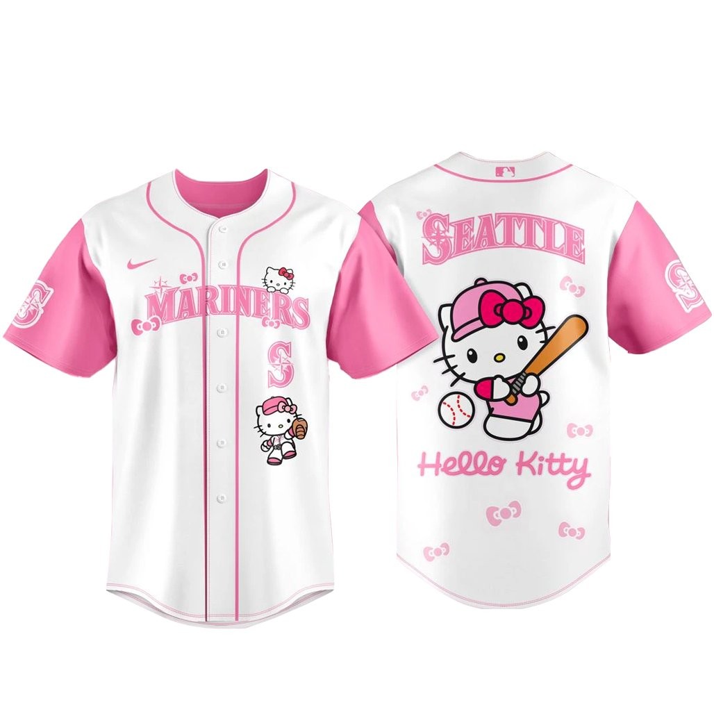 Seattle Mariners x Hello Kitty 2026 Pink Baseball Jersey