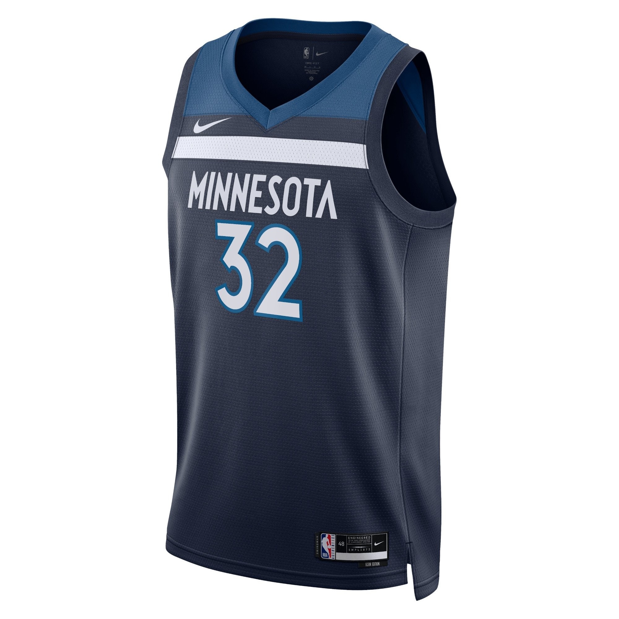 Minnesota Timberwolves Icon Edition Swingman Jersey Navy Karl-Anthony Towns Unisex