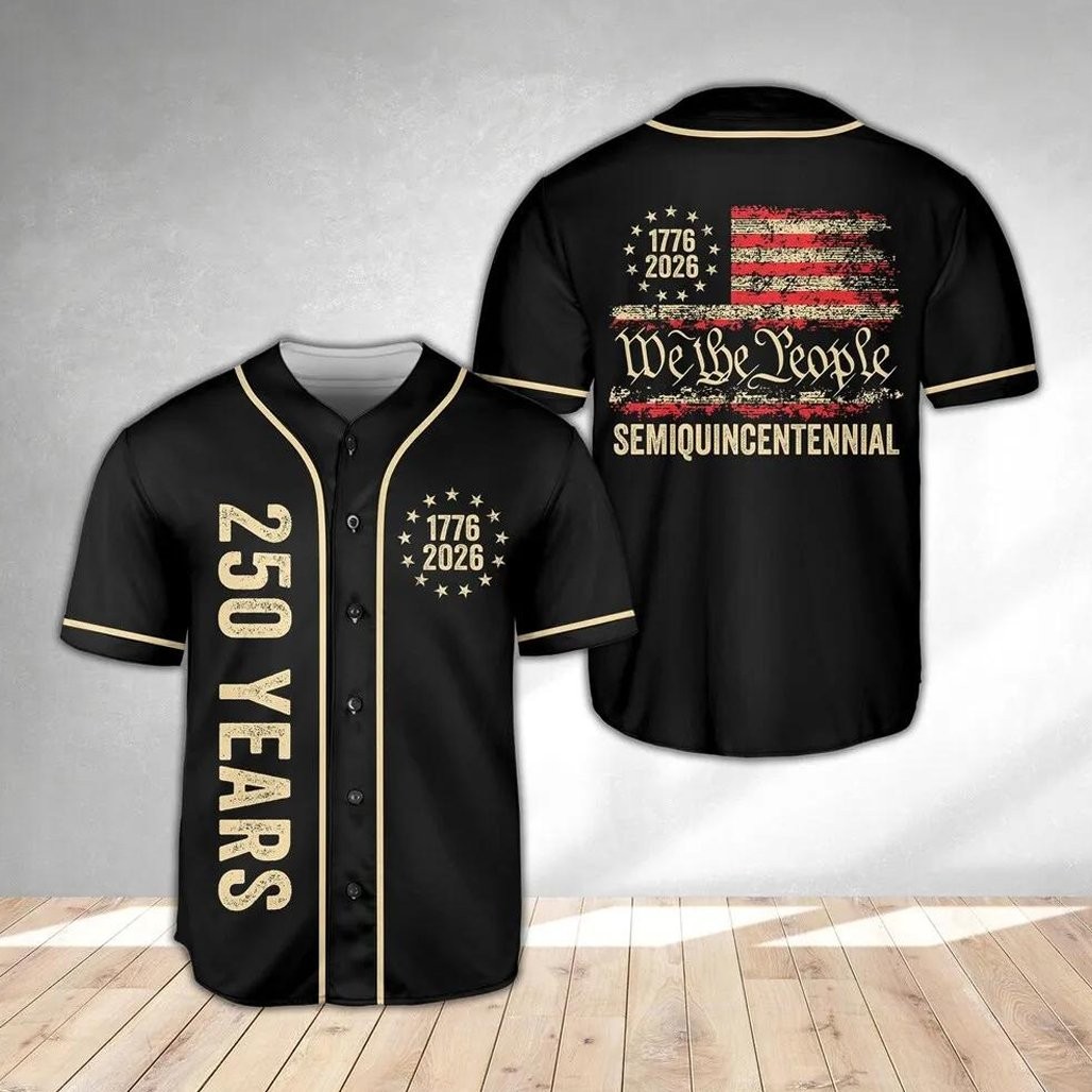 Patriotic 250 Years US Flag Baseball Jersey