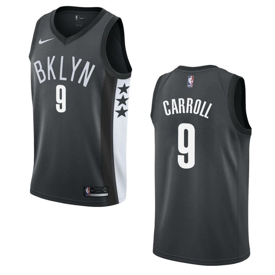 Men's Brooklyn Nets Demarre Carroll Statement Swingman Jersey Black S-3XL