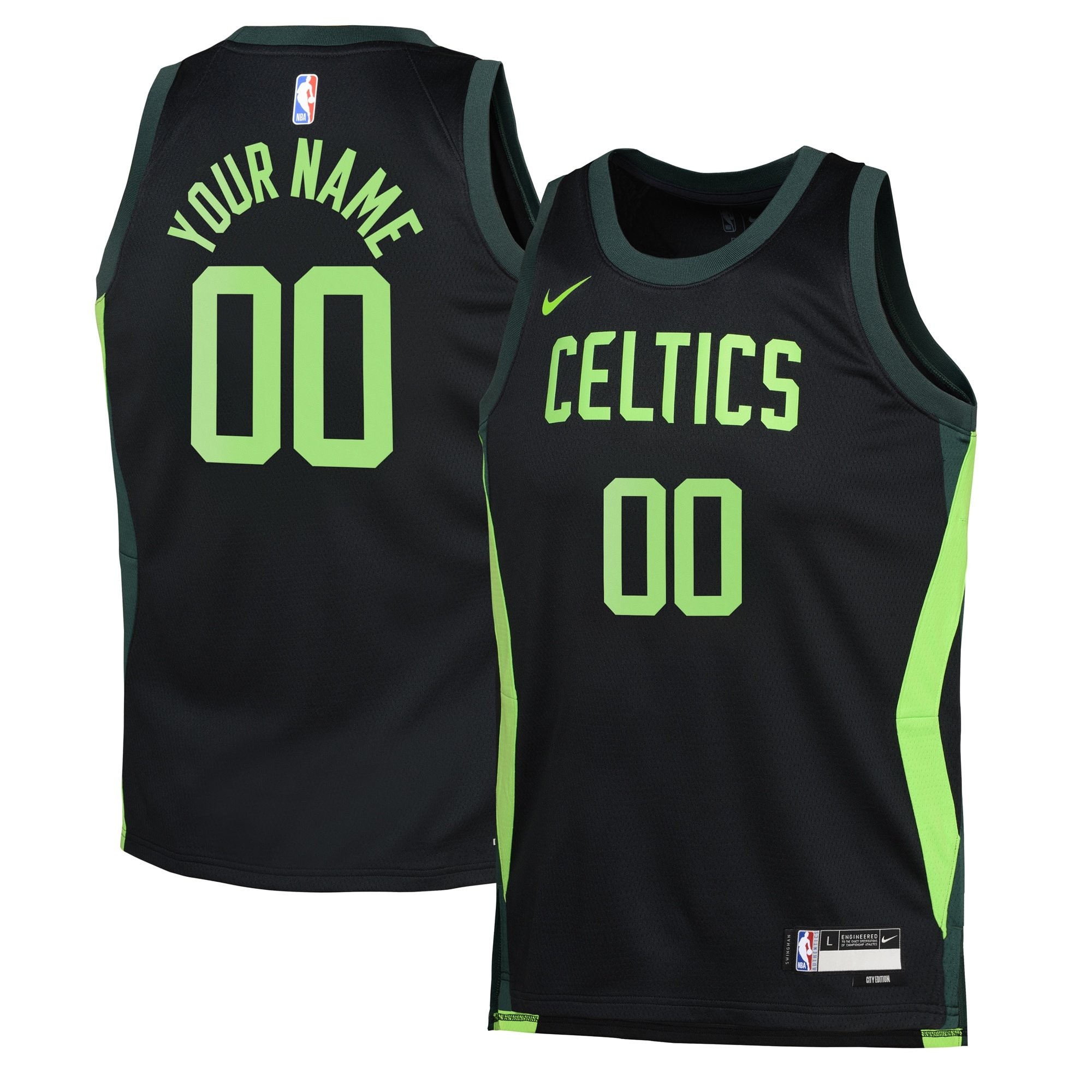 Boston Celtics City Edition Swingman Jersey 2024 Custom Youth Multicolor