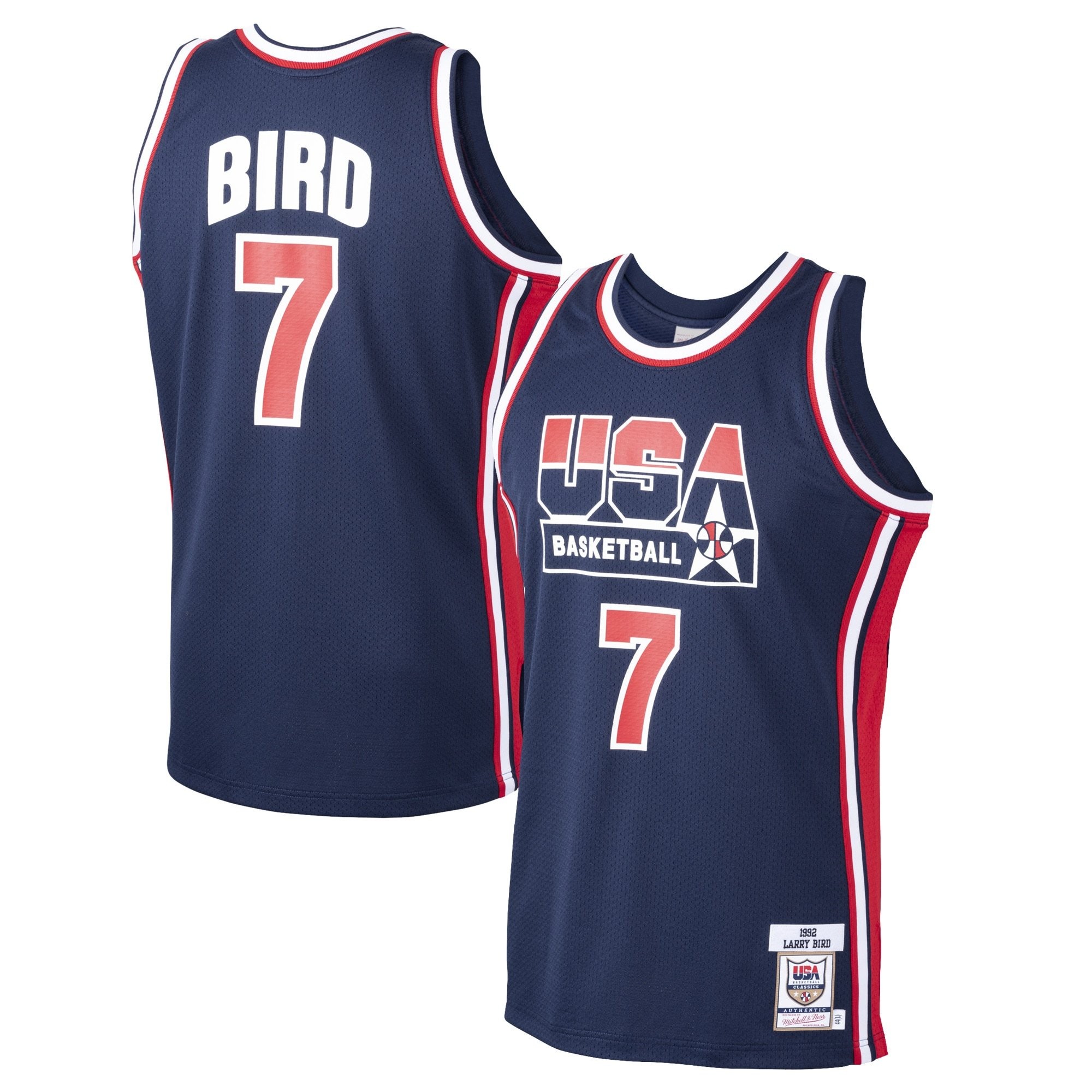 Men's Mitchell & Ness Larry Bird Navy USA Basketball Home 1992 Dream Team Jersey