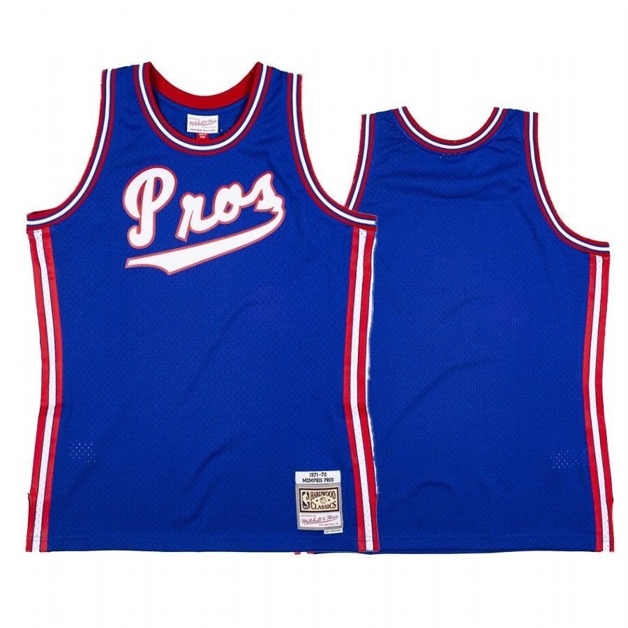 Men's Memphis Pros ABA Royal Hardwood Classics 1971-72 Jersey Multicolor Polyester