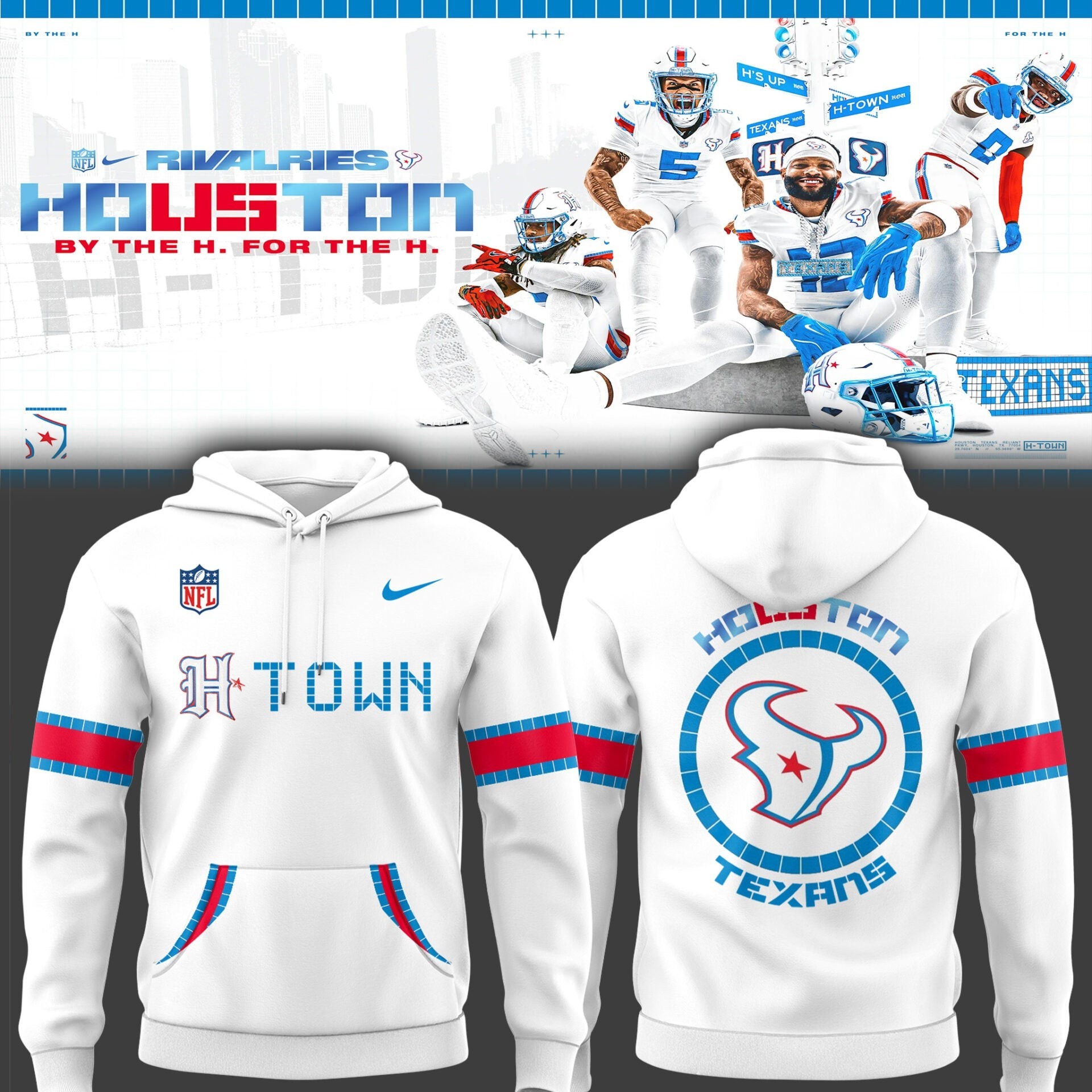 Musemora - Men's Houston Texans Hoodie - Football