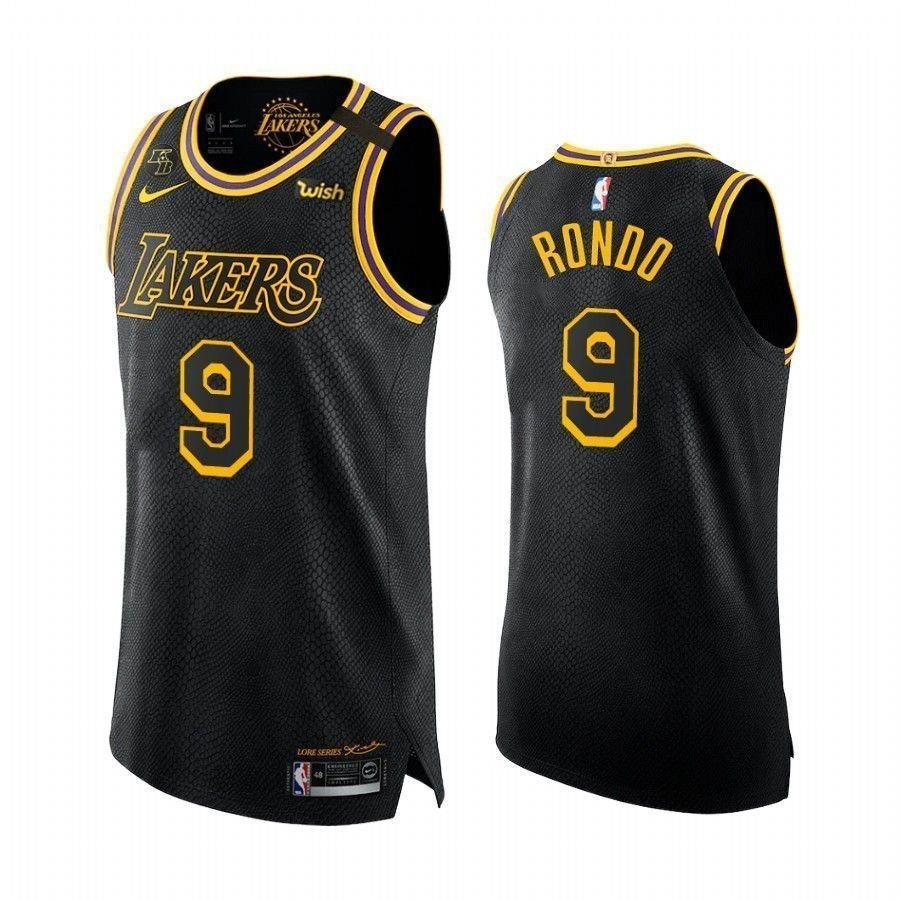 Rajon Rondo Los Angeles Lakers Black Mamba Inspired Jersey Unisex Multicolor