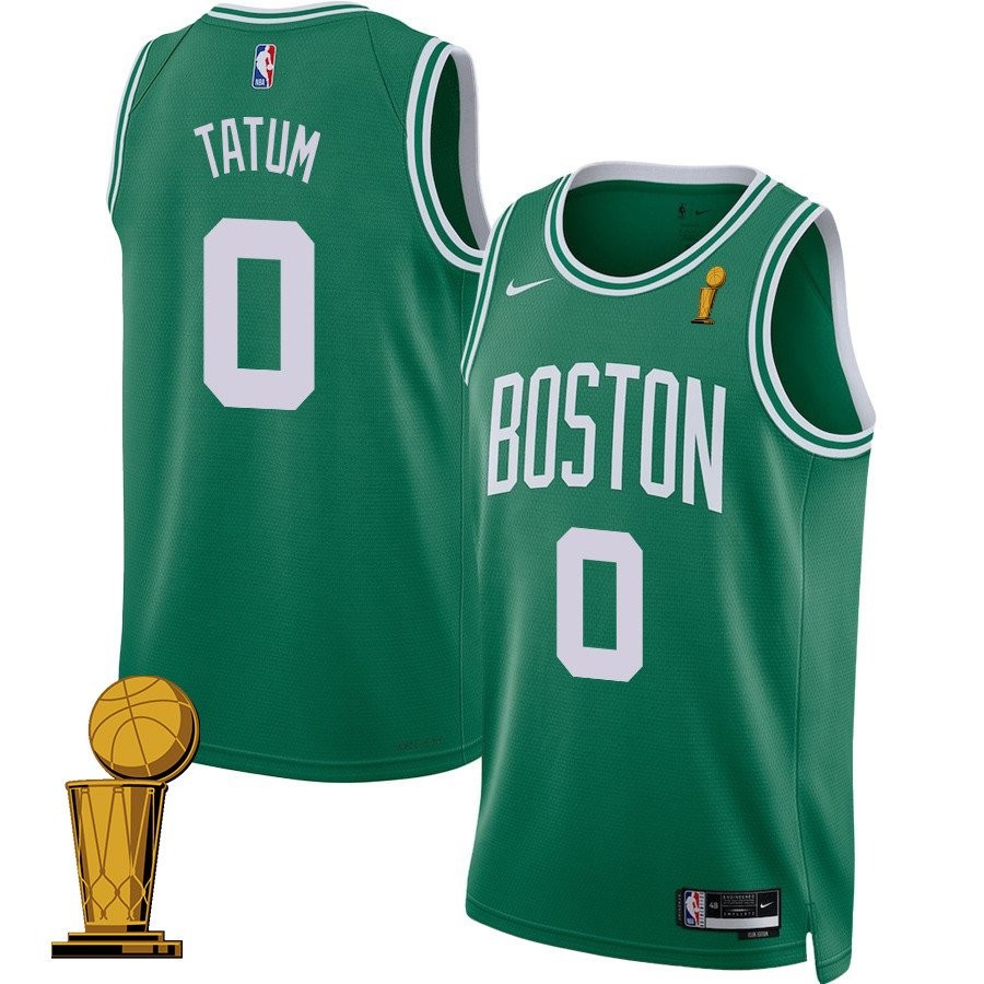 Jayson Tatum 0 Boston Celtics 2024 Finals Champions Jersey Icon Edition Kelly Green