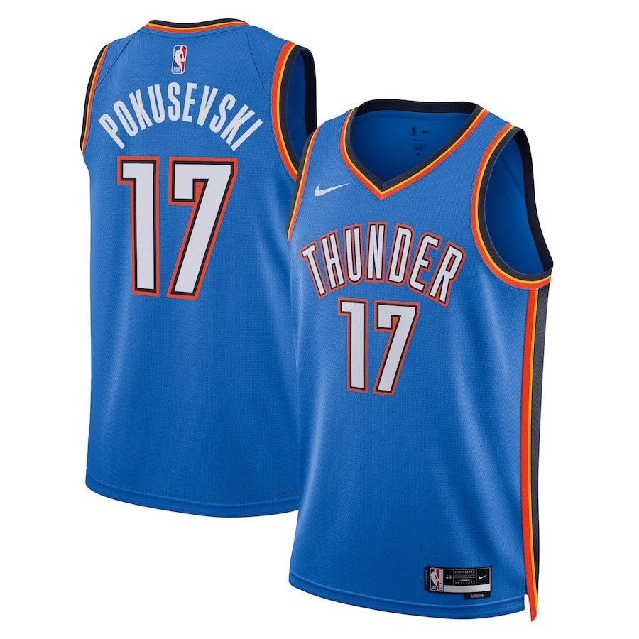 Aleksej Pokusevski Oklahoma City Thunder Unisex Swingman Jersey Icon Edition Blue
