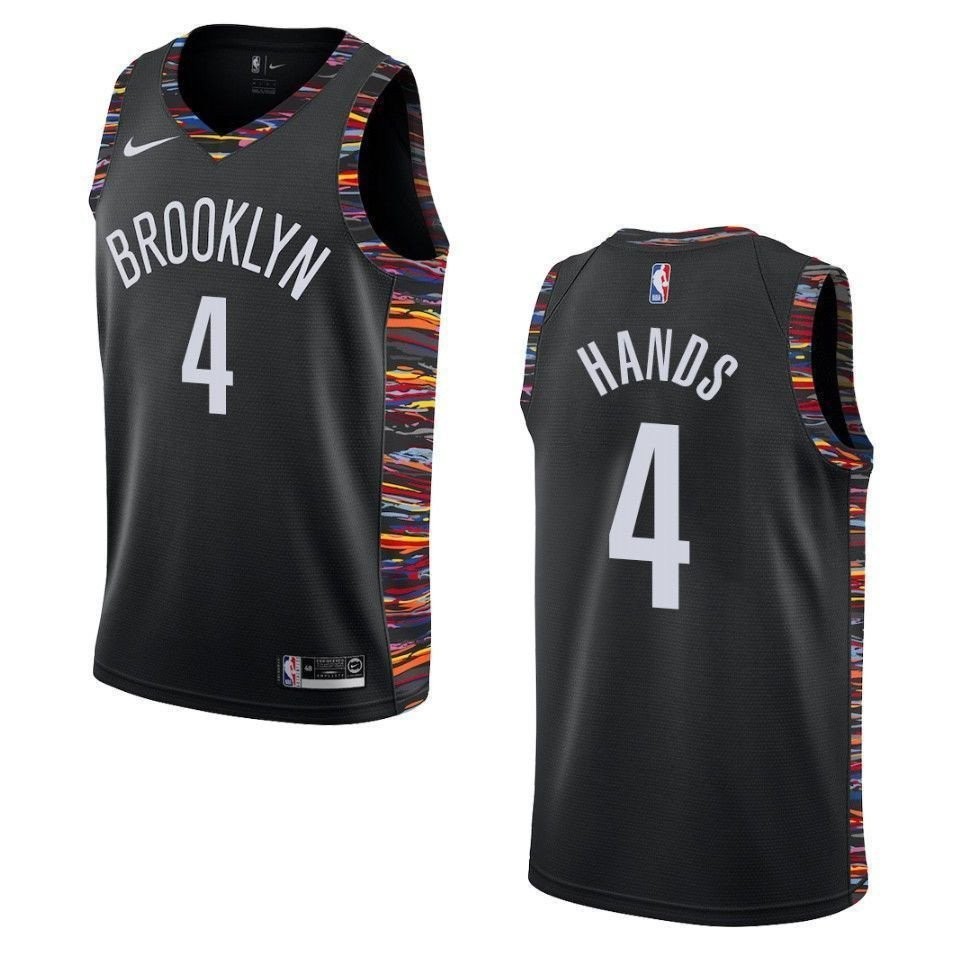 Men's Brooklyn Nets Jaylen Hands #4 City Swingman Jersey Black