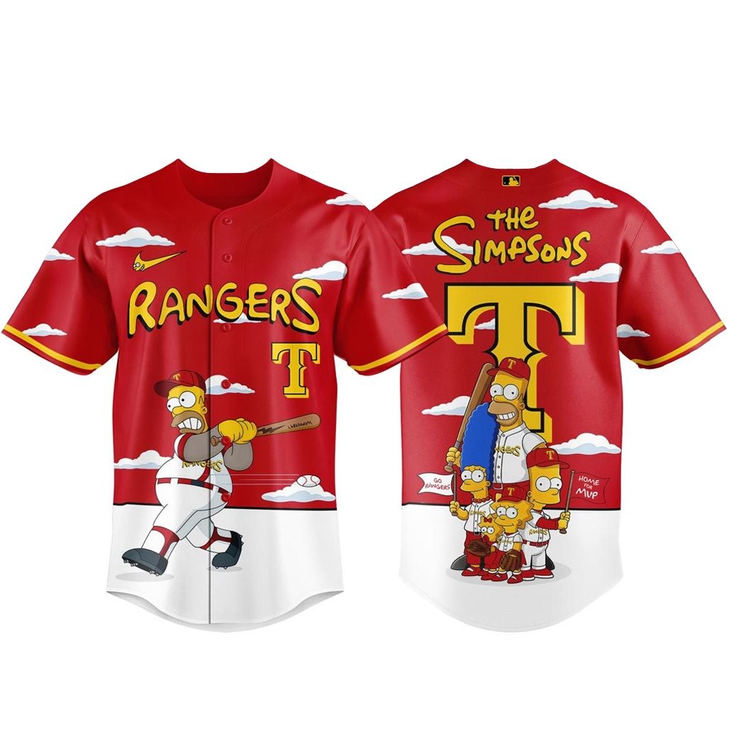 Texas Rangers x The Simpsons 2026 Major Gameday Baseball Jersey