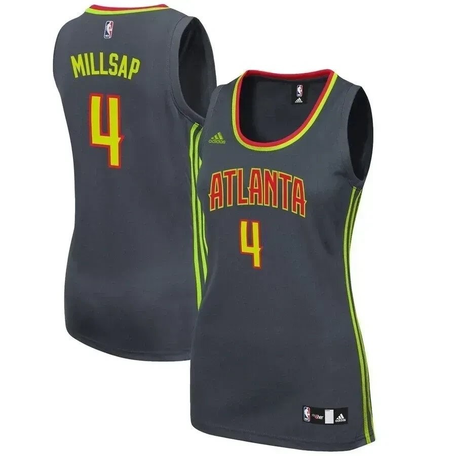 Paul Millsap Atlanta Hawks Women's Road Jersey Charcoal Gray S-3XL