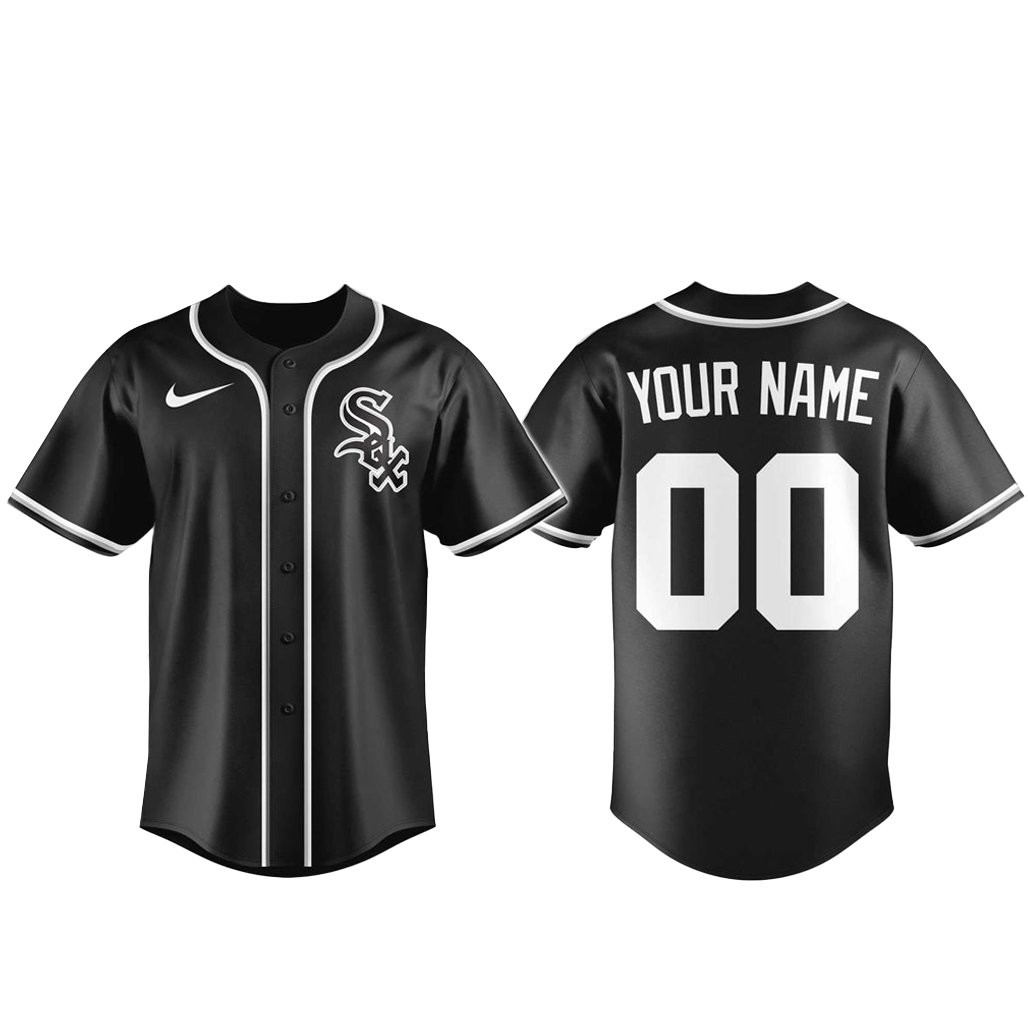 Custom Name and Number Chicago White Sox Blackout Built For The Night 2026 Baseball Jersey