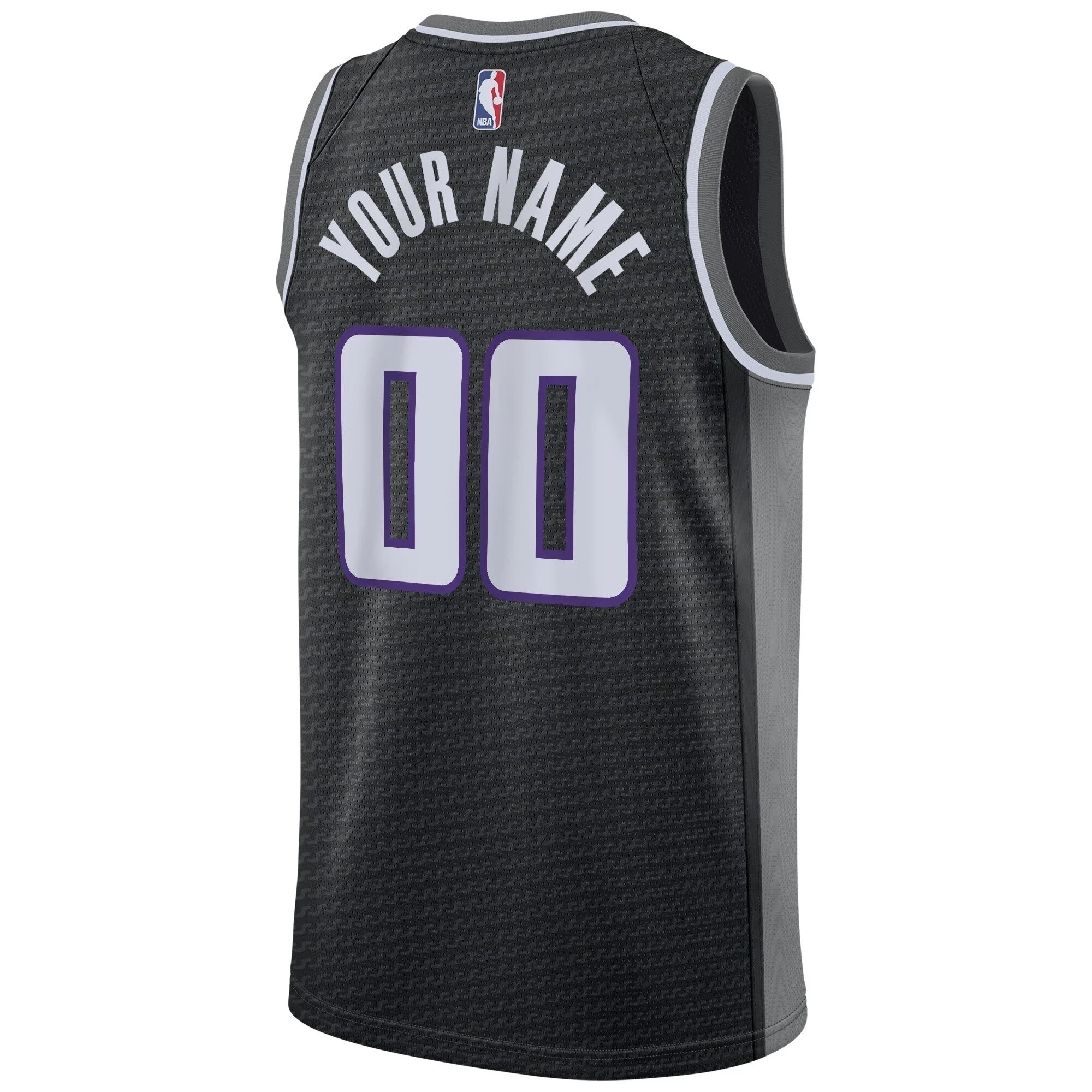 Sacramento Kings Swingman Custom Jersey - Statement Edition - Black - Image 3