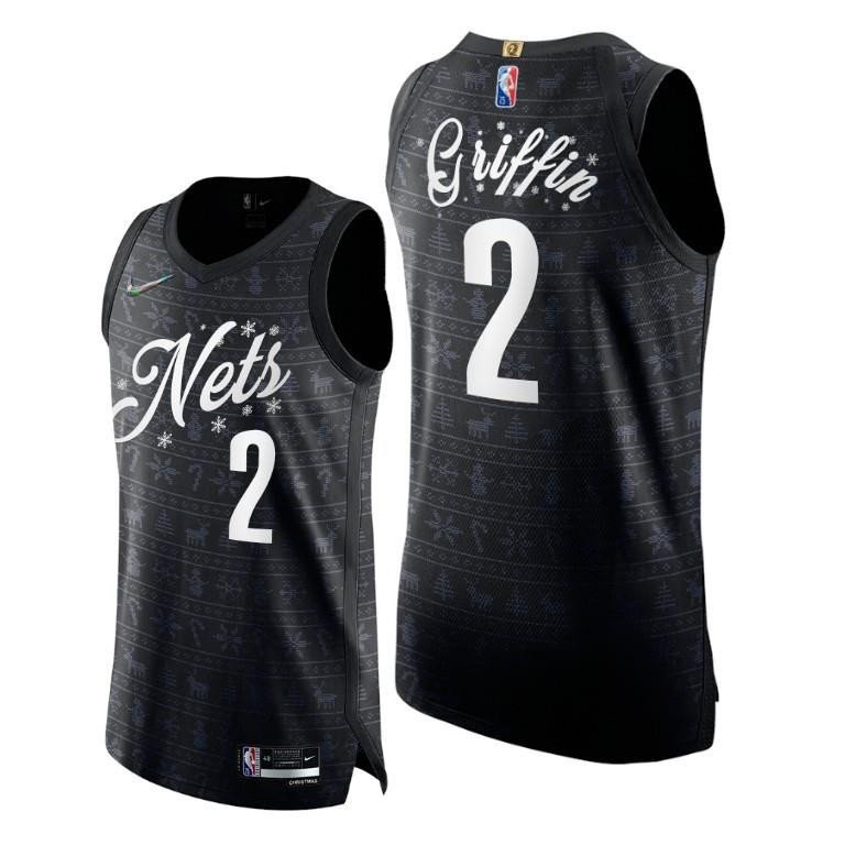 Brooklyn Nets 2 Blake Griffin Black Christmas Eve Jersey 75th Anniversary - Men Jersey