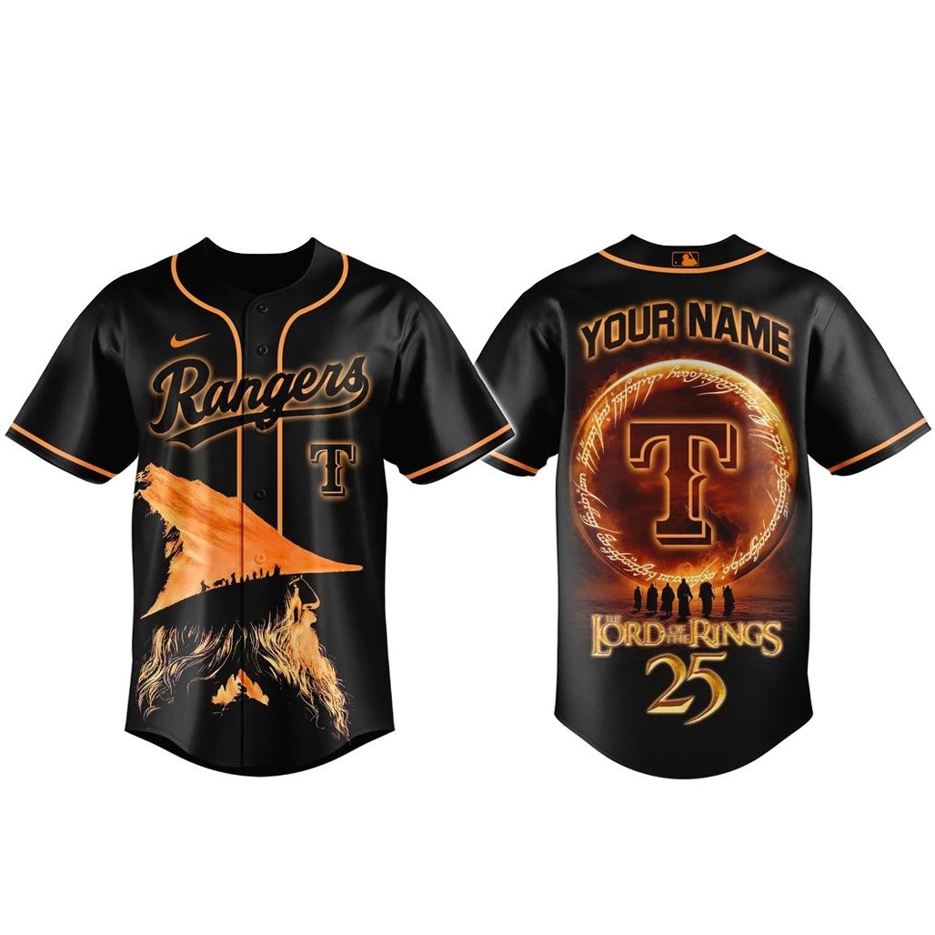 Custom Name Texas Rangers x Ring of Power 2026 Baseball Jersey