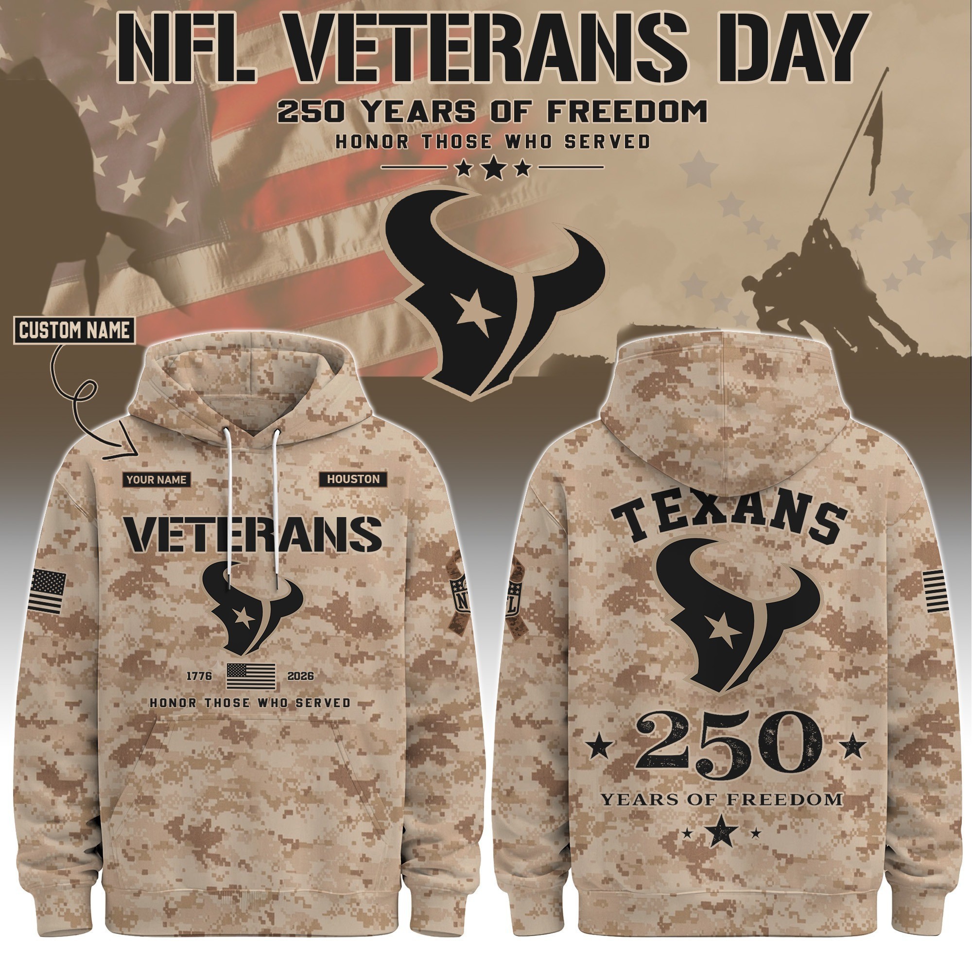 Musemora - Men's Houston Texans Hoodie