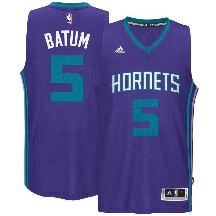Nicolas Batum Charlotte Hornets Road Swingman Jersey Purple Unisex