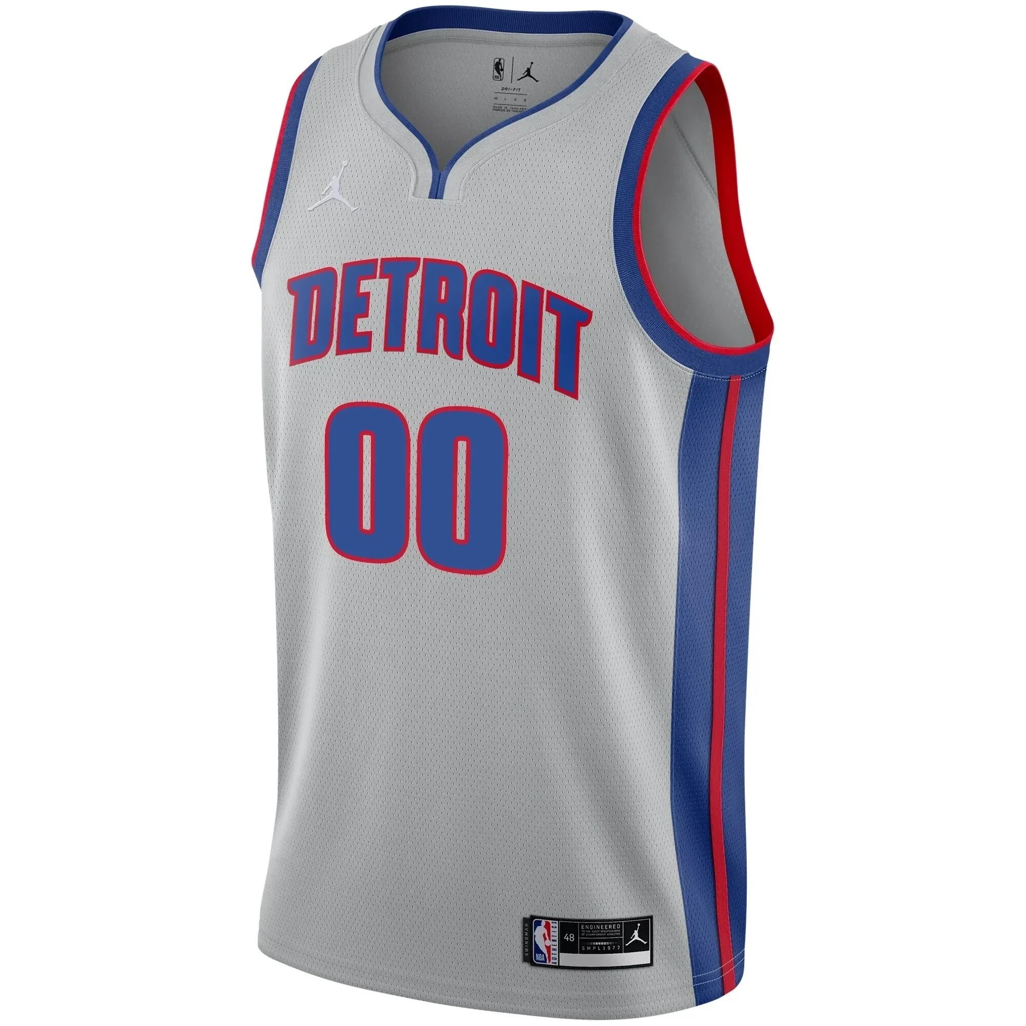 Detroit Pistons Swingman Custom Jersey Statement Edition Gray Unisex - Image 5