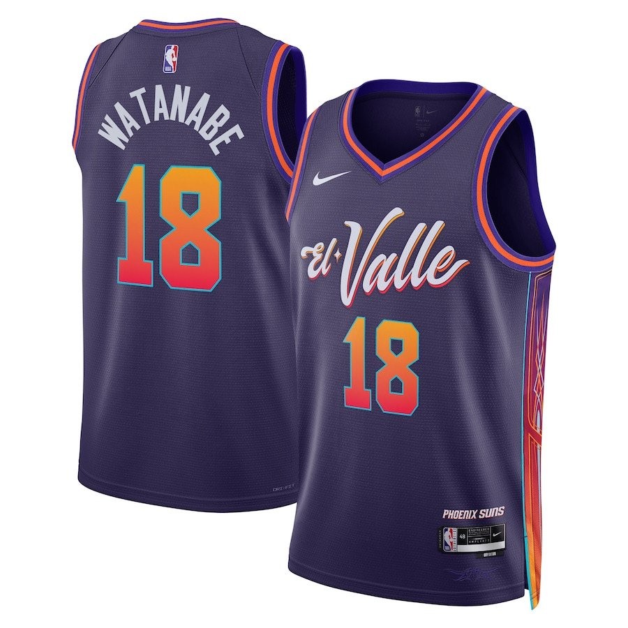 Yuta Watanabe Phoenix Suns 2023/24 City Edition Swingman Jersey Purple Unisex