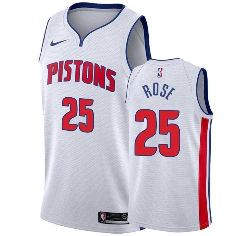 Men's Detroit Pistons Derrick Rose 25 Association Jersey - Multicolor 100% Polyester