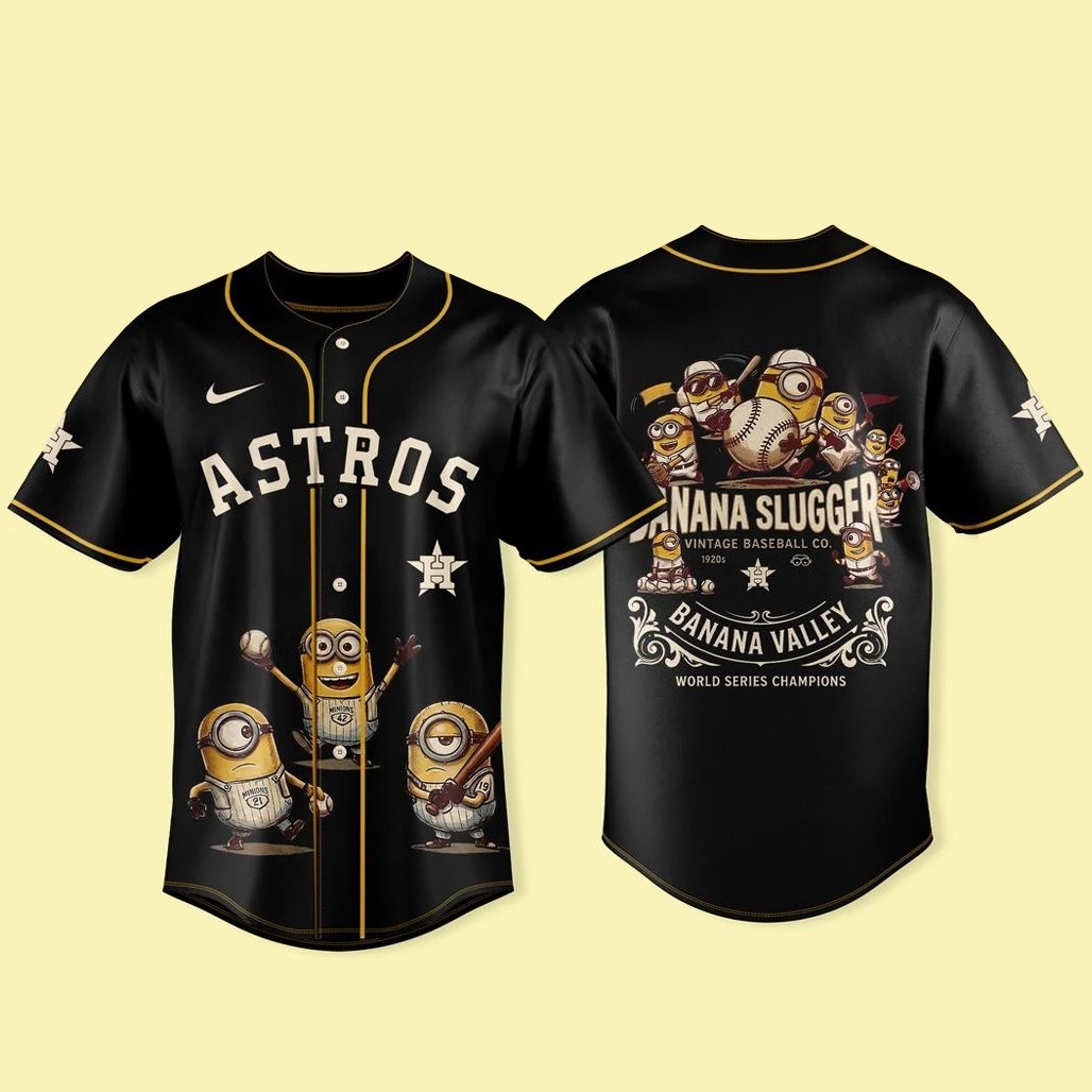 Houston Astros x Minions and Monsters 2026 Vintage 1920s Baseball Jersey